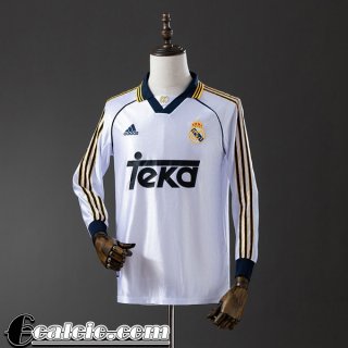 Real Madrid Retro Maglia Calcio Prima Uomo Manga Larga 98 00 FG963 Real Madrid Retro Maglia Calcio Prima Uomo Manga Larga 98 00 FG963