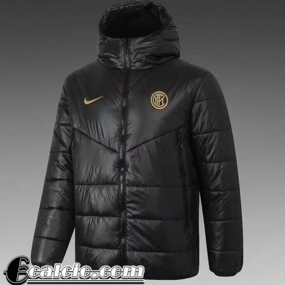 Piumino Calcio Cappuccio Inter Milan Nero Uomo 2021 2022 DD07