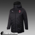 Piumino Calcio Cappuccio AC Milan Nero Uomo 2021 2022 DD10