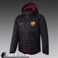 Piumino Calcio Cappuccio Barcellona Nero Uomo 2021 2022 DD11