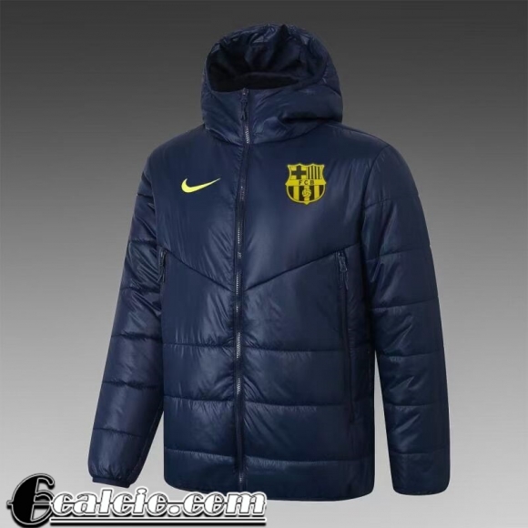 Piumino Calcio Cappuccio Barcellona blu Uomo 2021 2022 DD15