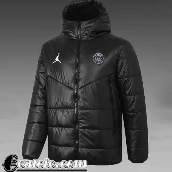 Piumino Calcio Cappuccio PSG Paris Nero Uomo 2021 2022 DD17