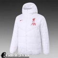 Piumino Calcio Cappuccio Liverpool bianca Uomo 2021 2022 DD23