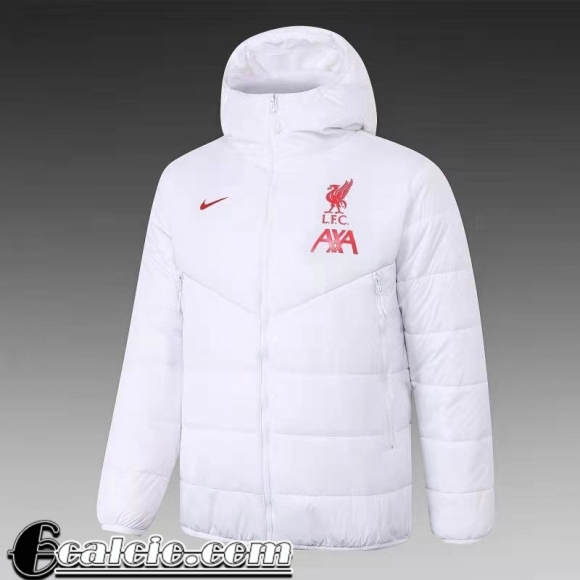 Piumino Calcio Cappuccio Liverpool bianca Uomo 2021 2022 DD23