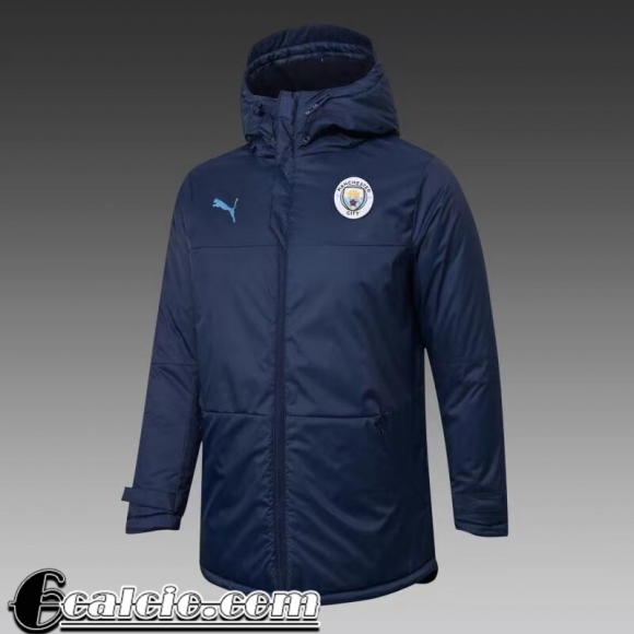 Piumino Calcio Cappuccio Manchester City blu Uomo 2021 2022 DD25