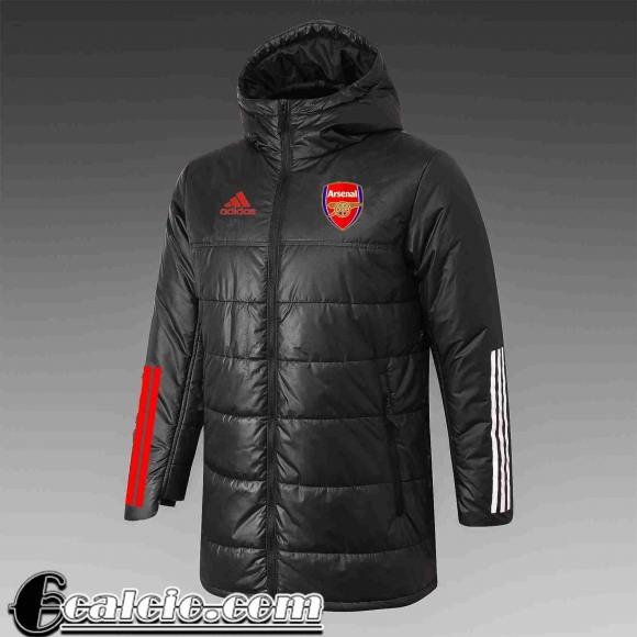 Piumino Calcio Cappuccio Arsenal Nero Uomo 2021 2022 DD28