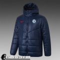 Piumino Calcio Cappuccio Chelsea blu Uomo 2021 2022 DD31