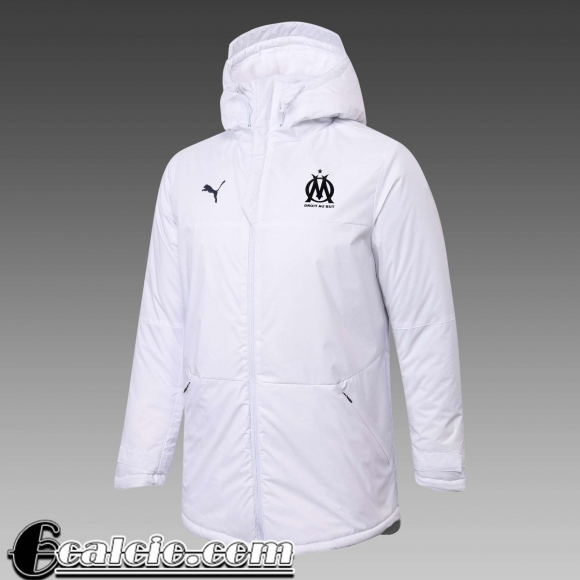 Piumino Calcio Cappuccio Olympique Marsiglia bianca Uomo 2021 2022 DD46