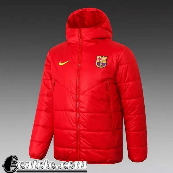 Piumino Calcio Cappuccio Barcellona rosso Uomo 2021 2022 DD55