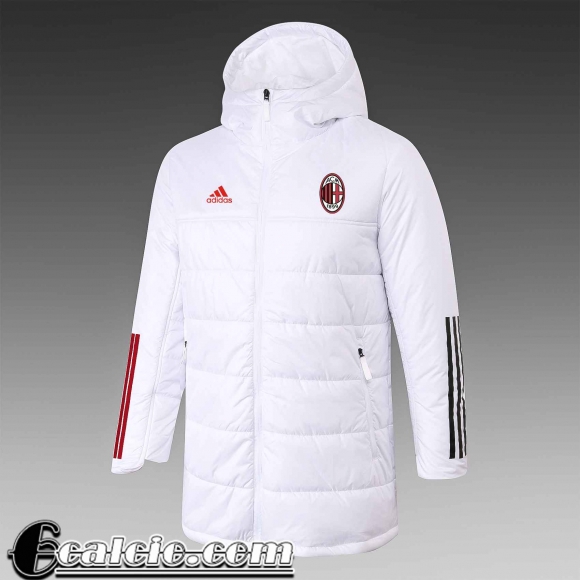 Piumino Calcio Cappuccio AC Milan bianca Uomo 2021 2022 DD56