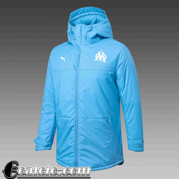 Piumino Calcio Cappuccio Olympique Marsiglia blu Uomo 2021 2022 DD59