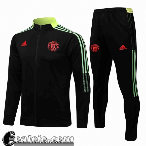 Full-Zip Giacca Manchester United Nero Uomo 2021 2022 JK208