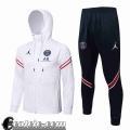 Cappuccio Hoodie Giacca PSG Paris bianca Uomo 2021 2022 JK221