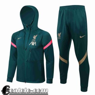 Cappuccio Hoodie Giacca Liverpool verde Uomo 2021 2022 JK225