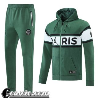 Cappuccio Hoodie Giacca PSG Paris verde Uomo 2021 2022 JK227