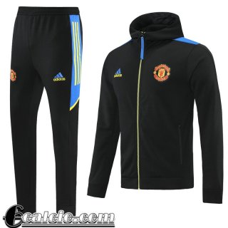 Cappuccio Hoodie Giacca Manchester United Nero Uomo 2021 2022 JK235