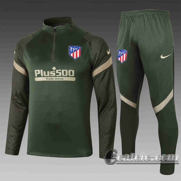 6calcio: 20-21 Atletico Madrid Tuta Calcio B444 Green Army