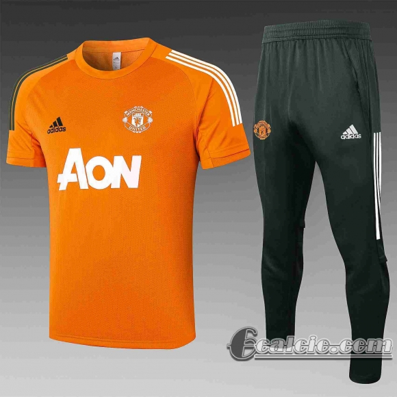 6calcio: 20-21 Manchester United Polo Calcio C588 arancia