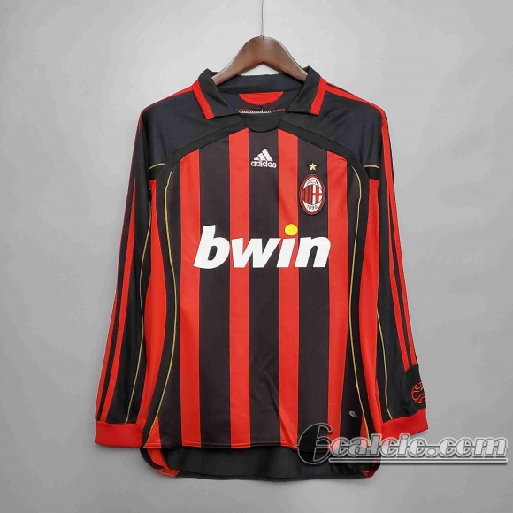 6calcio: Retro Maglie Calcio 06/07 AC Milan Manica Lunga Prima