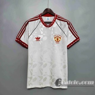 6calcio: Retro Maglie Calcio 1991 Manchester United bianco