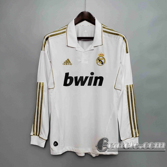 6calcio: Retro Maglie Calcio Real Madrid 11/12 Manica Lunga Prima