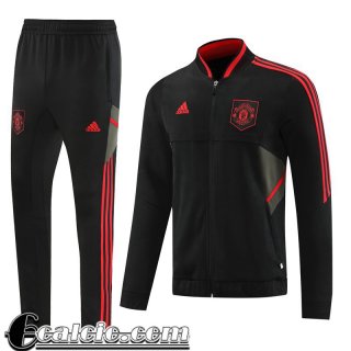 Full Zip Giacca Manchester United Nero Uomo 2022 23 JK593