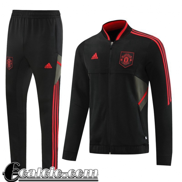 Full Zip Giacca Manchester United Nero Uomo 2022 23 JK593