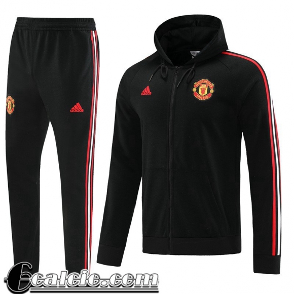 Full Zip Giacca Manchester United Nero Uomo 2022 23 JK598