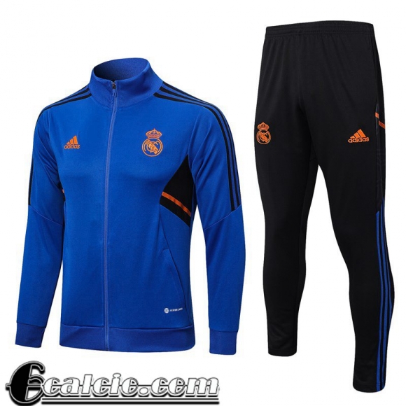 Full Zip Giacca Real Madrid blu Uomo 2022 23 JK601