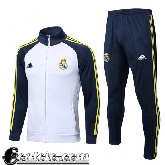 Full Zip Giacca Real Madrid Bianco Uomo 2022 23 JK602