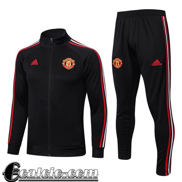 Full Zip Giacca Manchester United Nero Uomo 2022 23 JK609