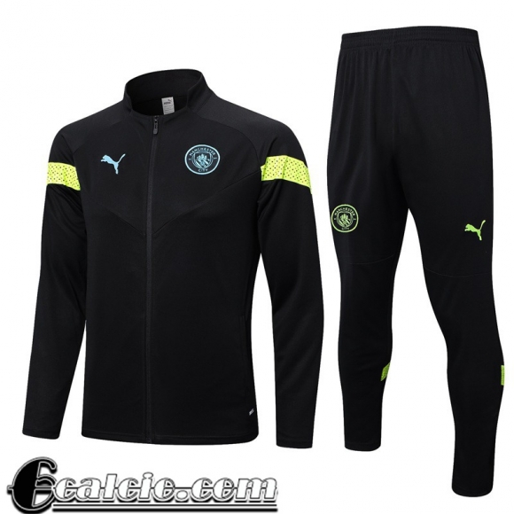 Full Zip Giacca Manchester City Nero Uomo 2022 23 JK626