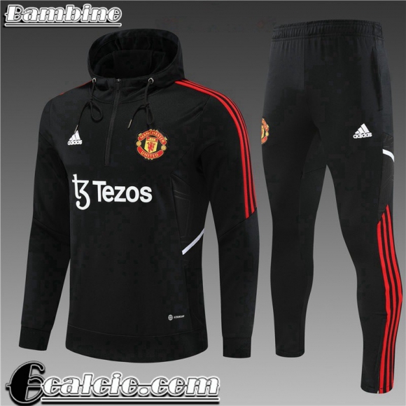 Felpa Sportswear Manchester United Nero Bambini 2022 23 TK489