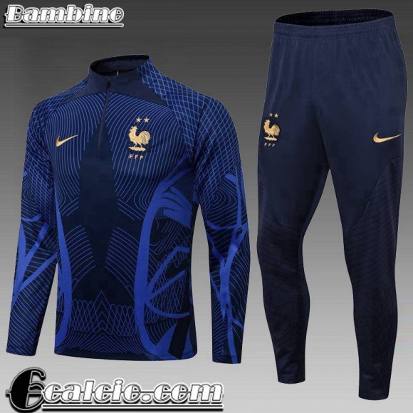 Tute Calcio Francia blu navy Bambini 2022 23 TK500