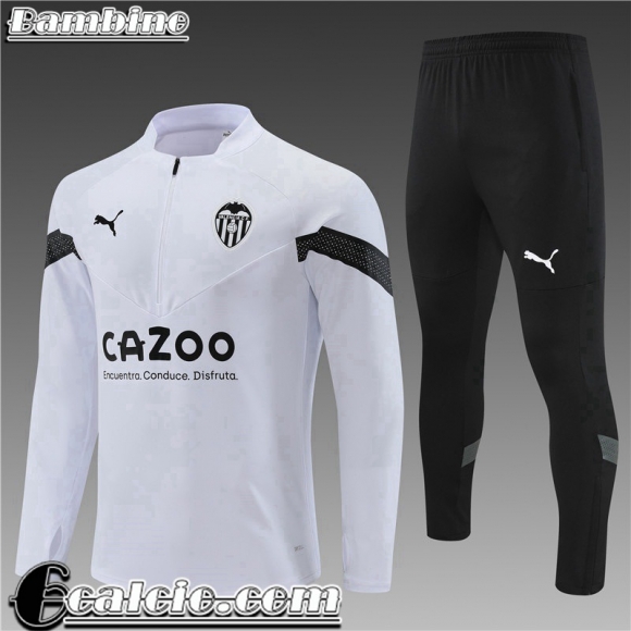 Tute Calcio Valencia Bianco Bambini 2022 23 TK505