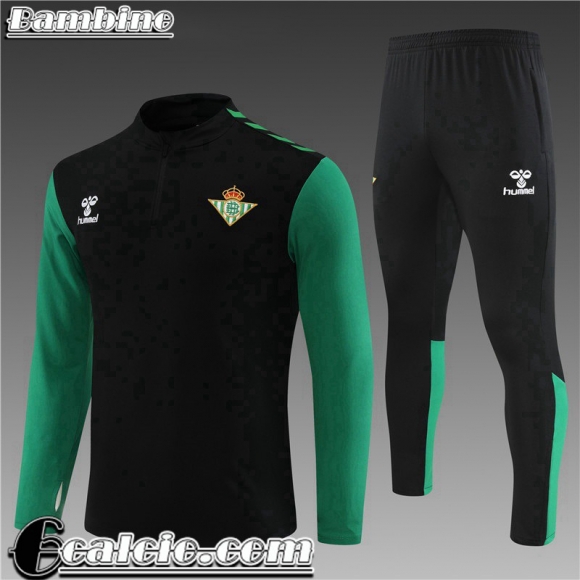 Tute Calcio Real Betis Nero Bambini 2022 23 TK509