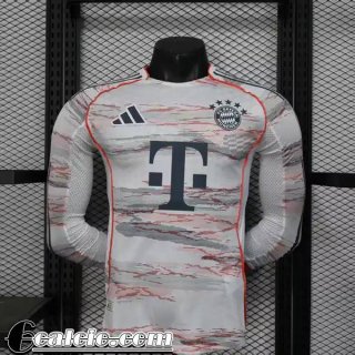 Maglia Calcio Bayern Monaco Seconda Uomo Maniche Lunghe 25-26 Maglia Calcio Bayern Monaco Seconda Uomo Maniche Lunghe 25-26