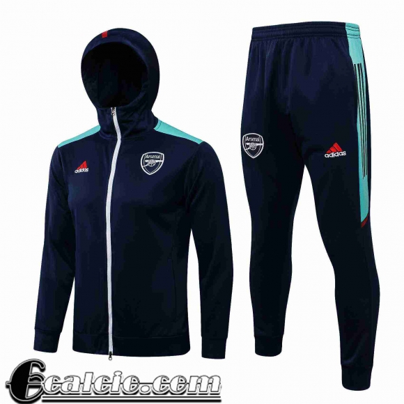 Cappuccio Hoodie Giacca Arsenal Uomo 2021 2022 blu JK259