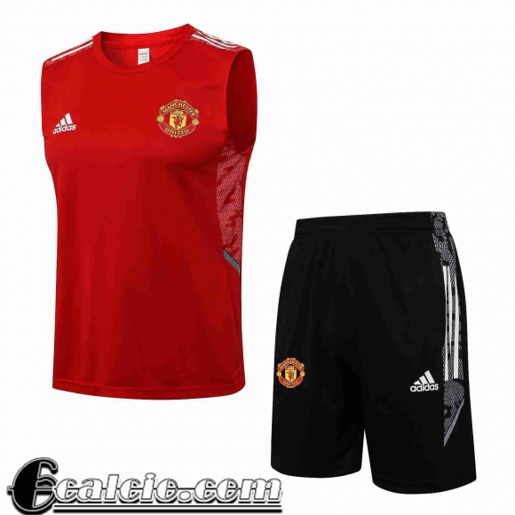 Senza maniche Manchester United Uomo 2021 2022 rosso PL228