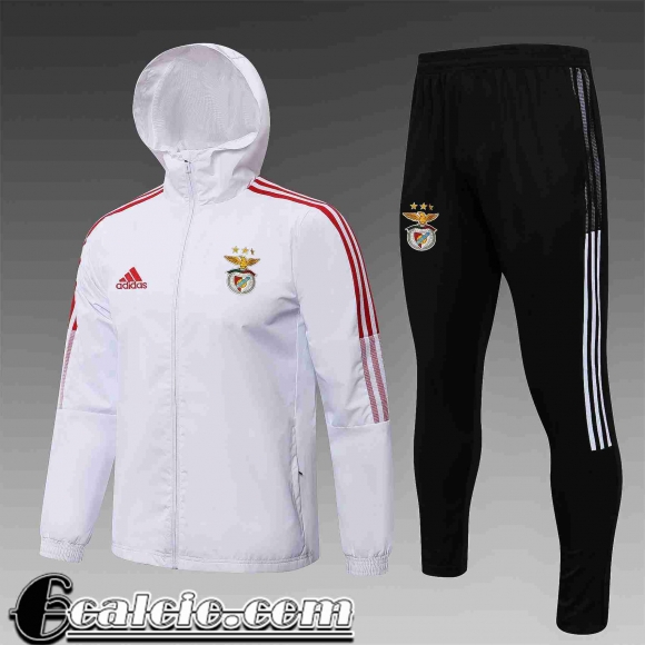 Giacca a vento Cappuccio Benfica Uomo 2021 2022 bianco WK44