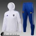 Giacca a vento Cappuccio Boca Juniors Uomo 2021 2022 bianco WK47