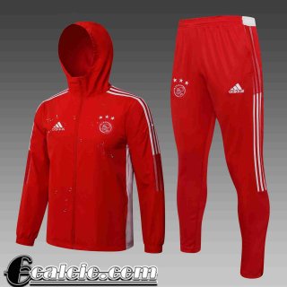 Giacca a vento Cappuccio AJAX Uomo 2021 2022 rosso WK49