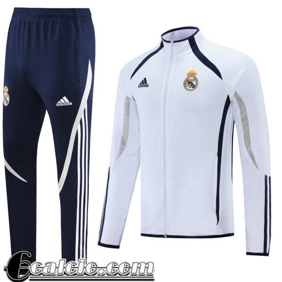 Full-Zip Giacca Real Madrid bianco Uomo 2021 2022 JK264