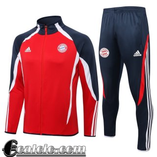 Full-Zip Giacca Bayern Monaco rosso Uomo 2021 2022 JK277