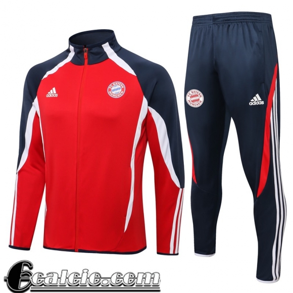 Full-Zip Giacca Bayern Monaco rosso Uomo 2021 2022 JK277