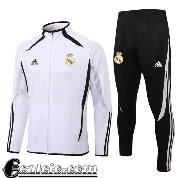 Full-Zip Giacca Real Madrid bianco Uomo 2021 2022 JK279