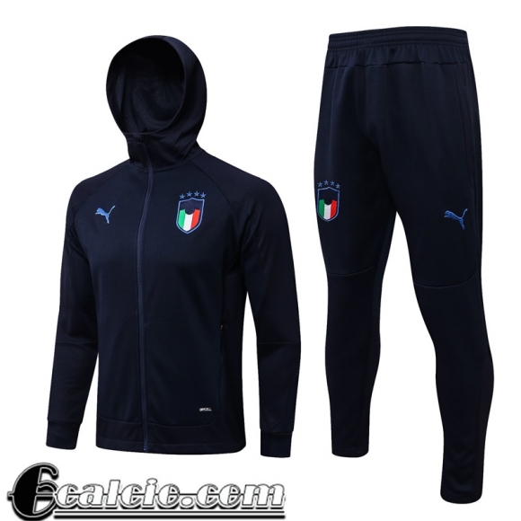 Cappuccio Hoodie Giacca Italie blu Uomo 2021 2022 JK287