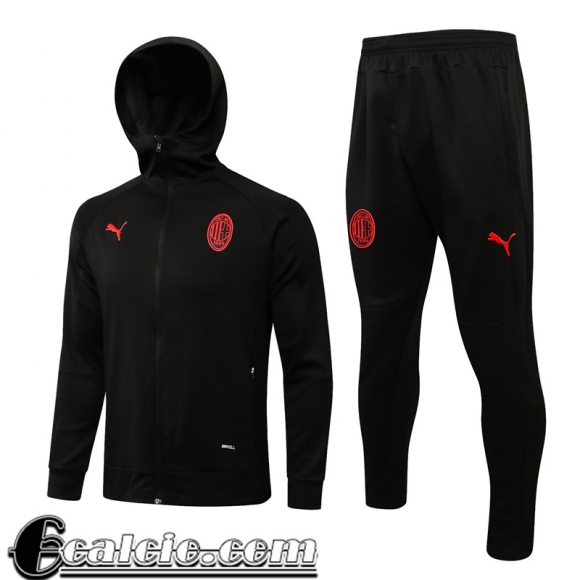 Cappuccio Hoodie Giacca AC Milan Nero Uomo 2021 2022 JK291