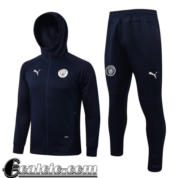 Cappuccio Hoodie Giacca Manchester City blu Uomo 2021 2022 JK296