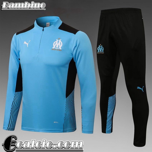 Tute Calcio Olympique Marsiglia blu Bambini 2021 2022 TK165